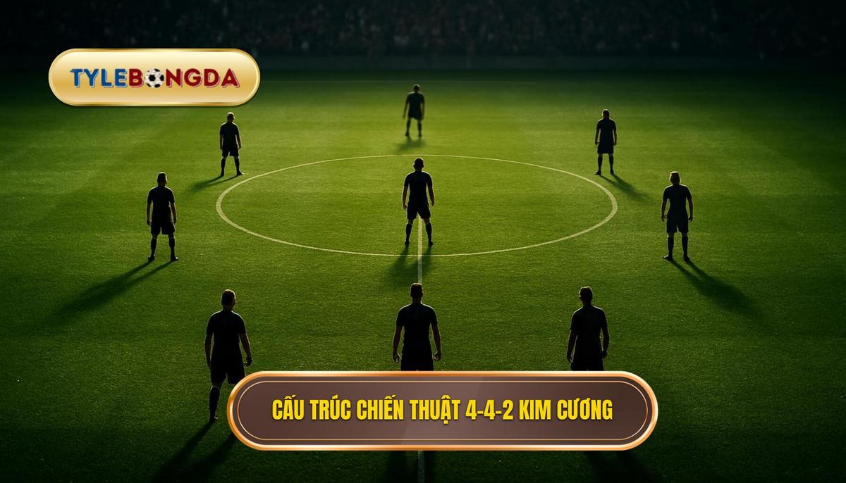 Cấu trúc nền tảng của Chiến thuật 4-4-2 kim cương