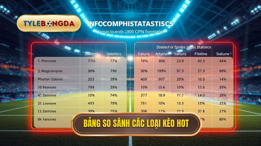3. Bảng so sánh các loại kèo hot Bảng so sánh các loại kèo hot