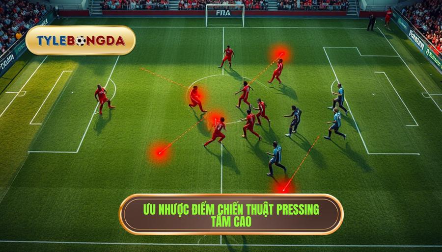 Ưu nhược điểm chiến thuật pressing tầm cao